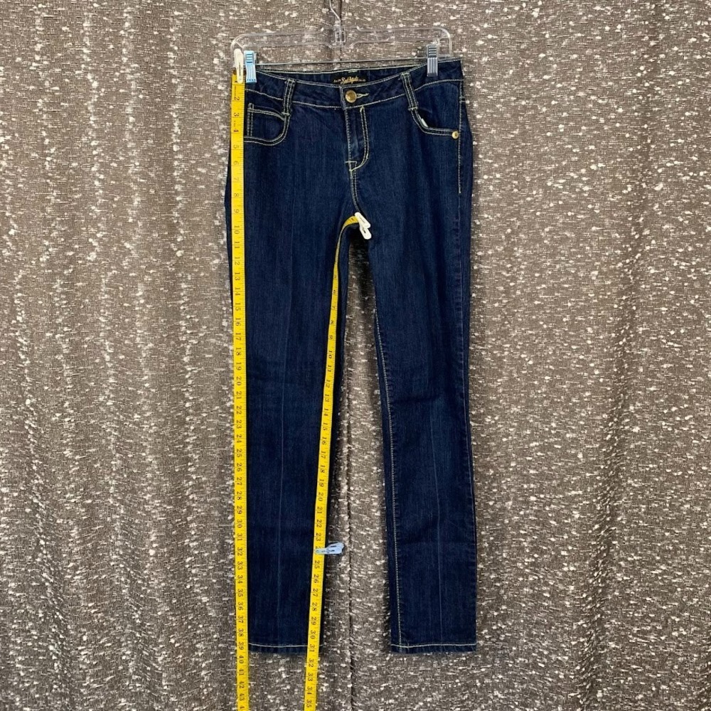 Vintage Y2K Southpole Denim Jeans‎ Green Embroidered Pocket Women's 9 - Picture 5 of 11